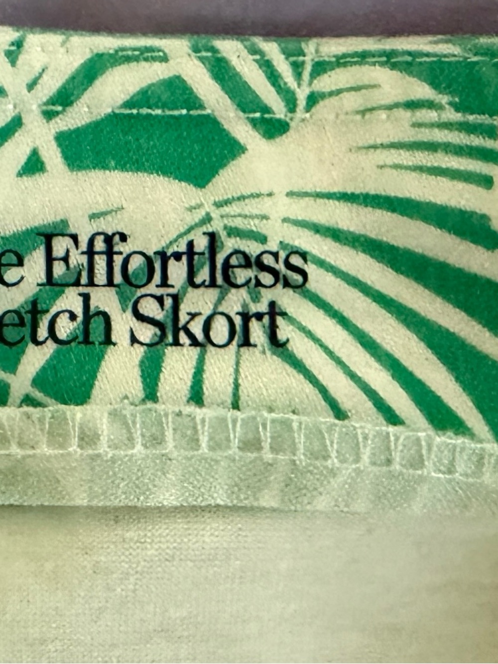 Green Palm Leaf Print Skirt - Picture 3 of 4